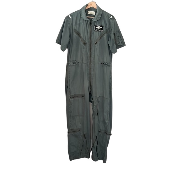 Vintage Rare Military 1964 Men's Aeronautic Coveralls US Airforce K-2B SzL Green